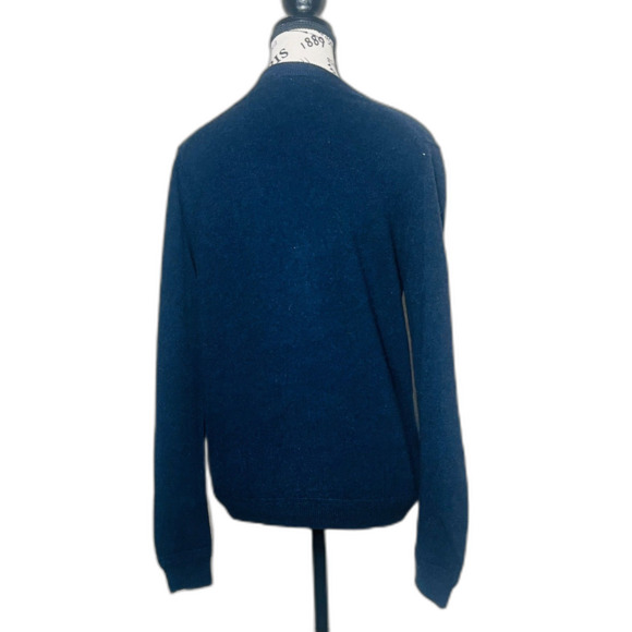 John W Nordstrom Men's Navy Cashmere V Neck Sweater Small - Picture 4 of 8